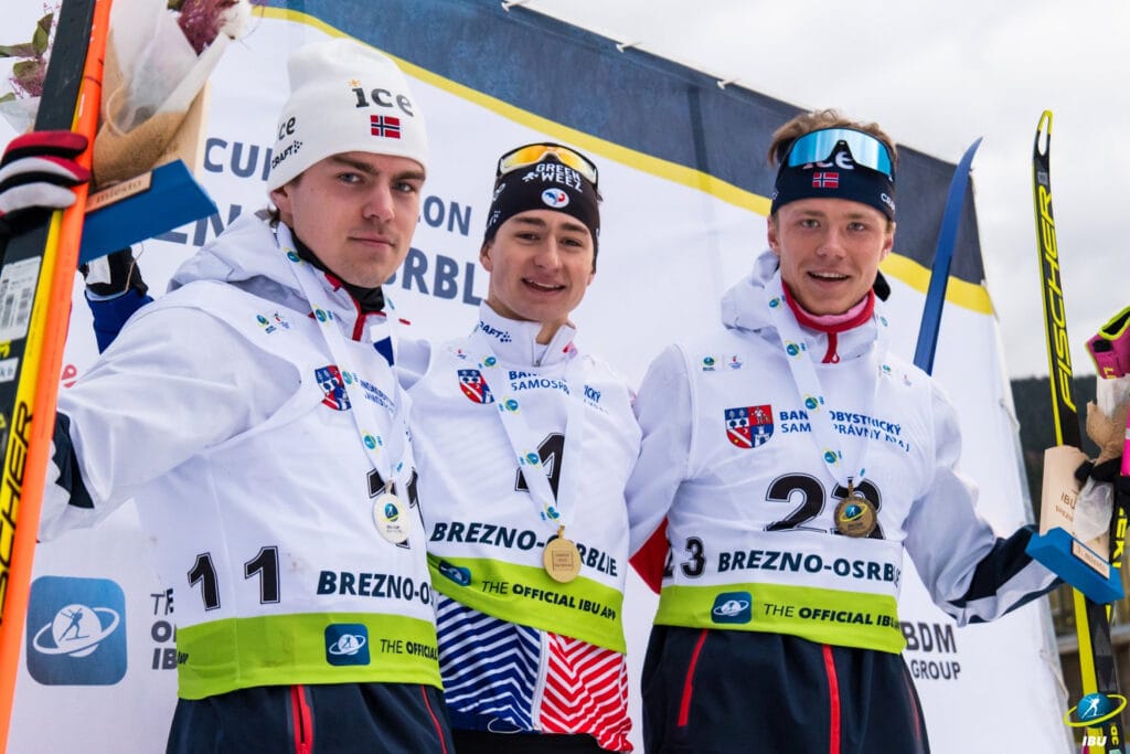 Martin Uldal - Eric Perot - Mats Øverbye - supersprint IBU-Cup Brezno-Osrblie 2023