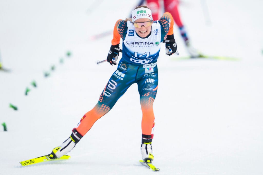 Patricija Eiduka ble number fem på 20km fristil under Tour de Ski i Oberstdorf Jan 2023