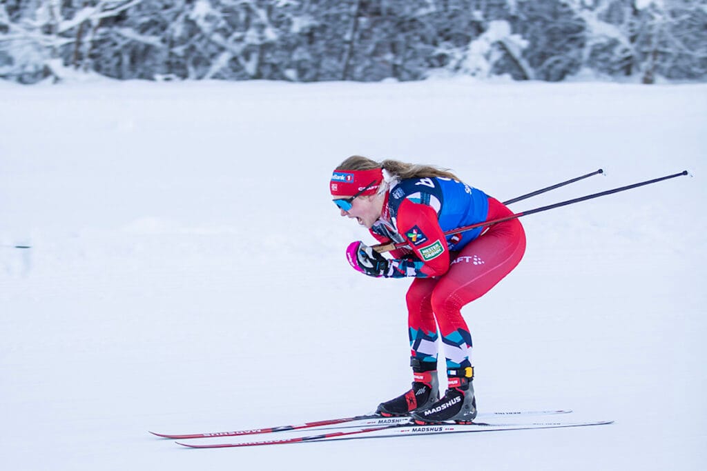 Helene Marie Fossesholm under NM på Gjøvik i januar 2023.