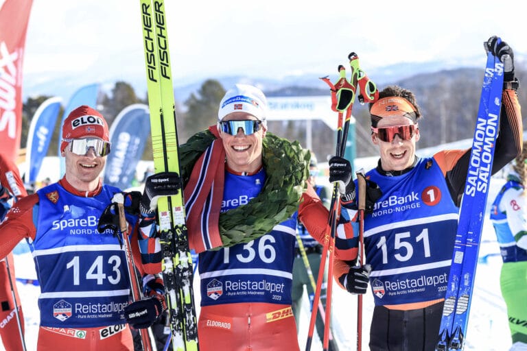 Eirik Sverdrup Augdal, Martin Løwstrøm Nyenget og Andrew Musgrave på Reistadløpet.