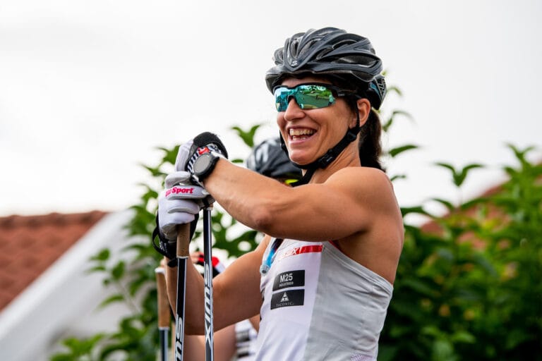Marit Bjørgen of Team Ragde Eiendom ahead of a roller skiing training session on June 29, 2020 in Tønsberg.