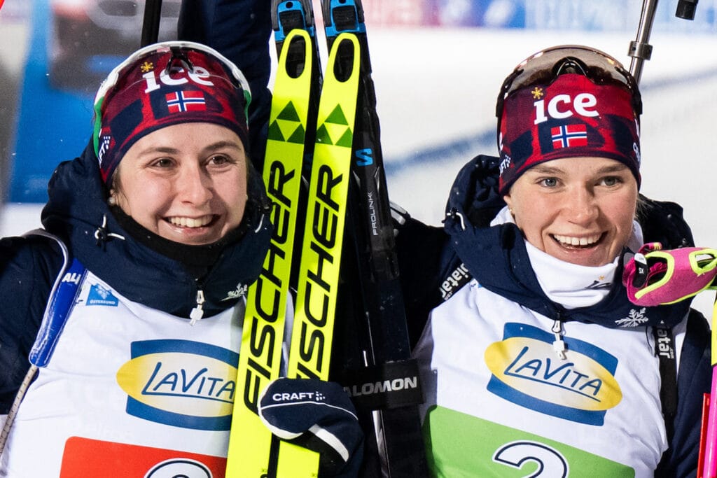 Marthe Kråkstad Johansen, Juni Arnekleiv, Relay during the IBU World Cup on November 29, 2023