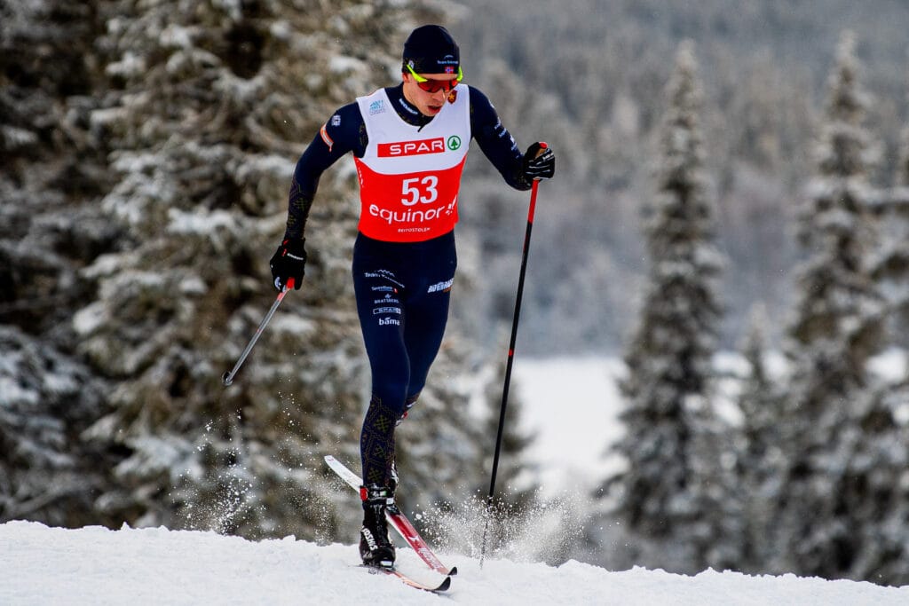Henrik Dønnestad of Norway competes in the men’s 15 km classic technique interval start during Beitosprinten 2020 on November 21, 2020 in Beitostølen.