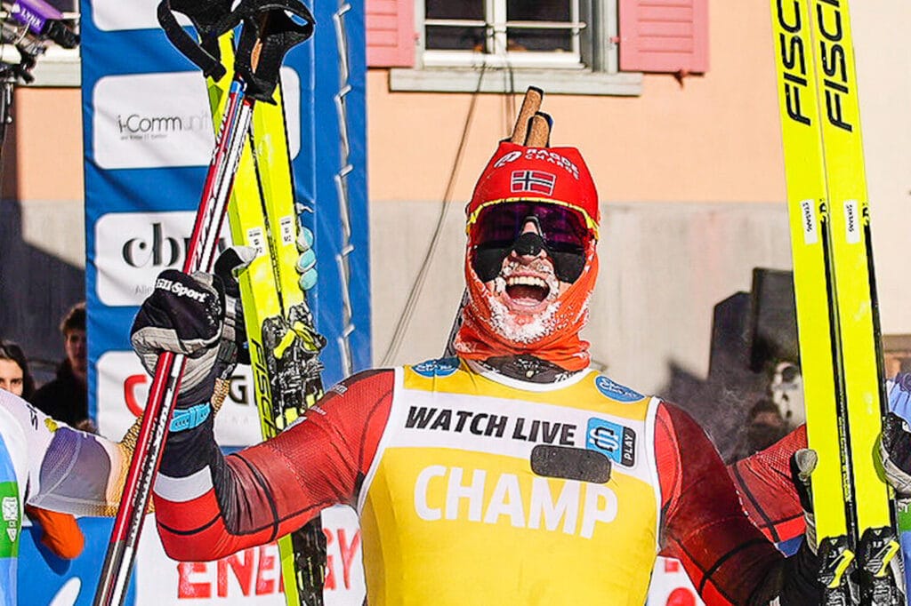 Kasper Stadaas (NOR), Johan Hoel (NOR), (l-r) - Ski Classics La Diagonela, Zuoz (SUI).