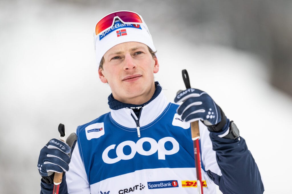 Ansgar Evensen of Norway at a training session during Tour de Ski on January 2, 2024 in Davos. 
