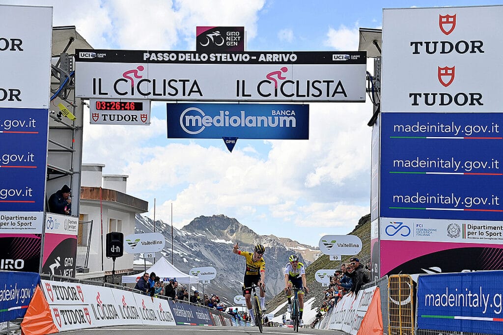 SEIER på klassisk Passo Stelvio under ”Baby-Giro” 2023 for Johannes Staune-Mittet.