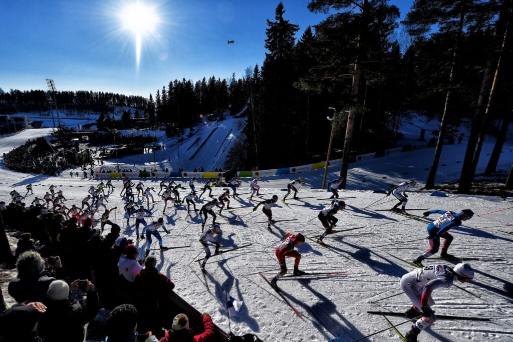 LAHTI,FINLAND,05.MAR.17 - NORDIC SKIING, CROSS COUNTRY SKIING - FIS Nordic World Ski Championships, 50km free-style mass start, men.