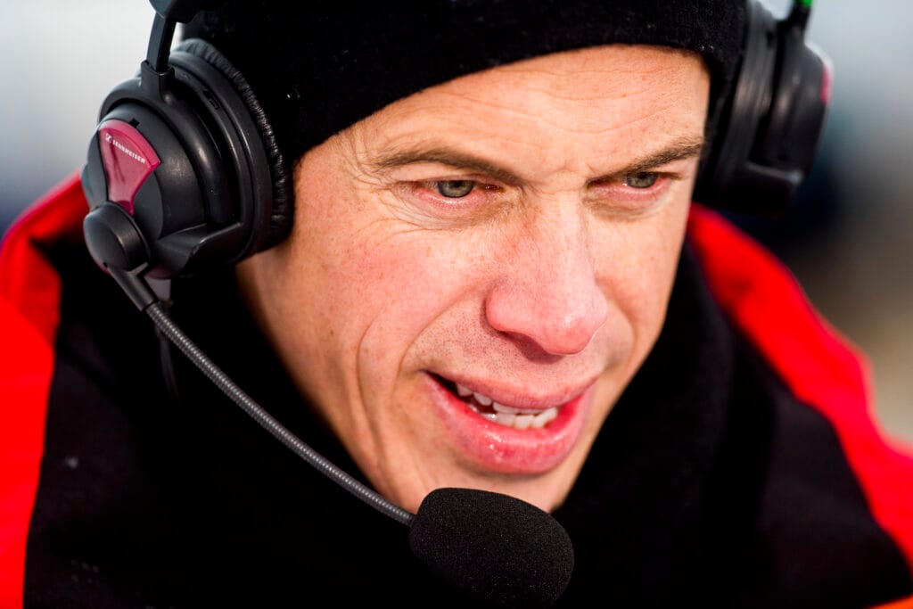 Fredrik Aukland, NRK pundit, comments on Men's 15km Classic Skiing during Beitosprinten 2017 on November 17, 2017 in Beitostølen