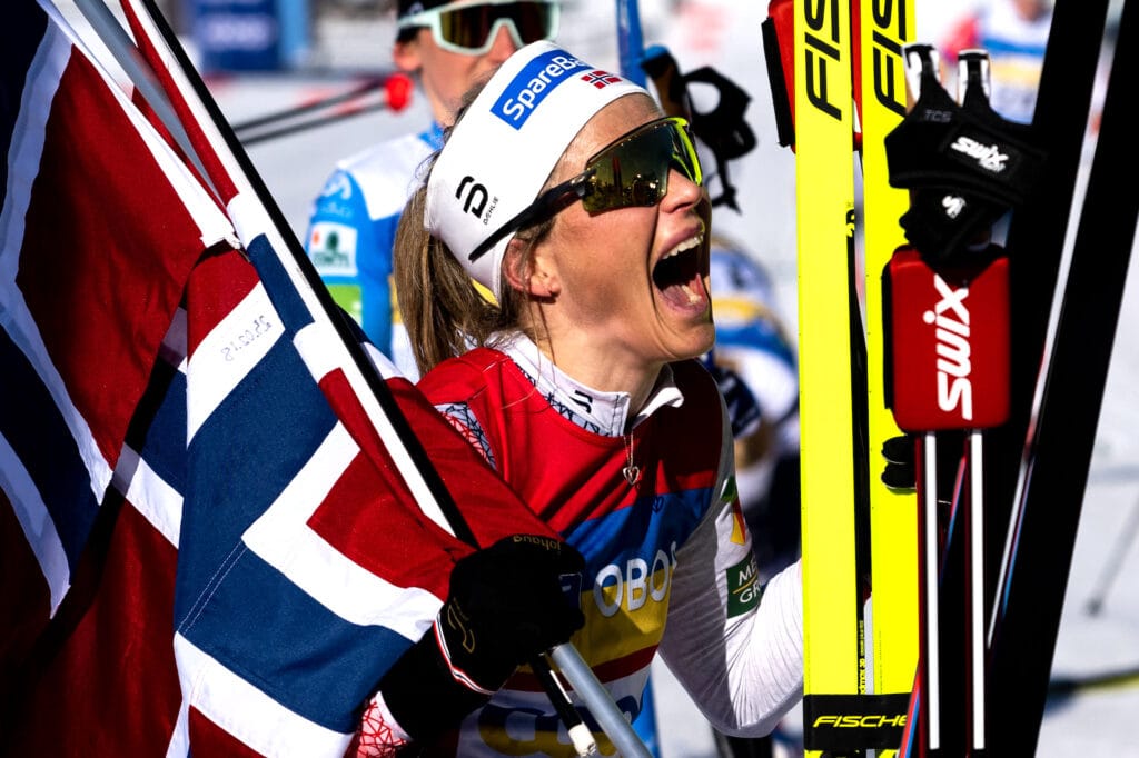 Therese Johaug of Norway after the women’s 30 km classic technique mass start during the FIS Cross-Country World Cup on March 5, 2022 in Oslo.