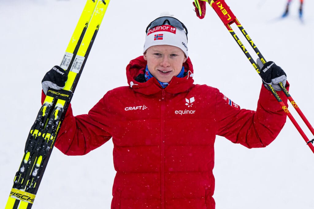 Andreas Fjorden Ree of Norway after the men’s 10 km free technique interval start during Beitosprinten 2024