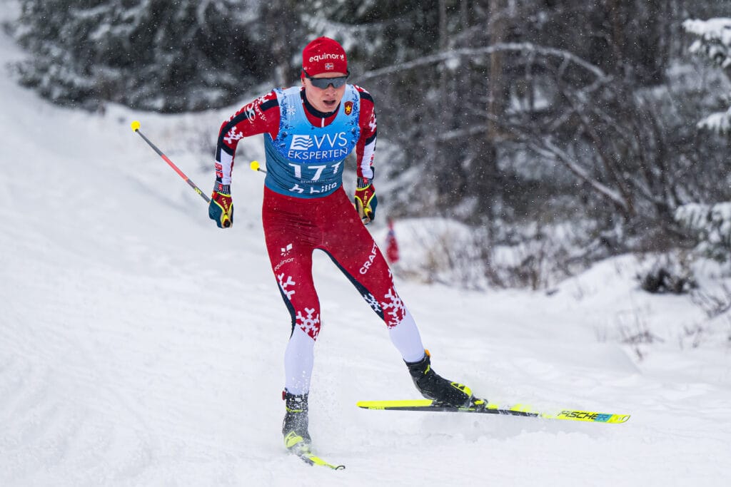 Andreas Fjorden Ree of Norway competes in the men’s 10 km free technique interval start during Beitosprinten 2024 on November 24, 2024 in Beitostølen.