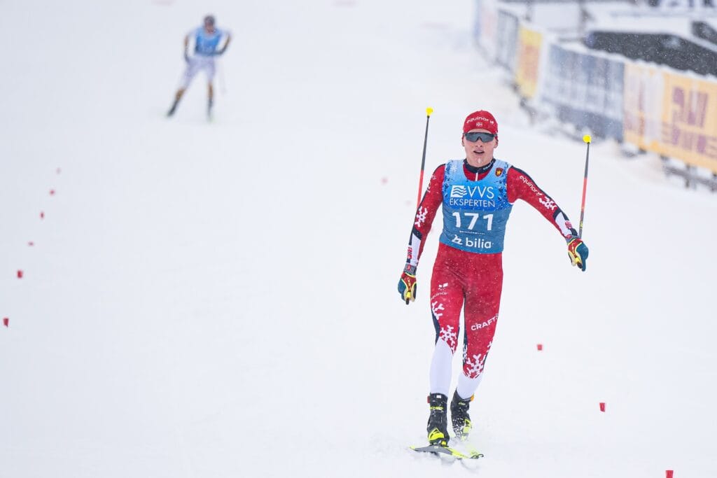 Andreas Fjorden Ree of Norway competes in the men’s 10 km free technique interval start during Beitosprinten 2024 on November 24, 2024 in Beitostølen.
