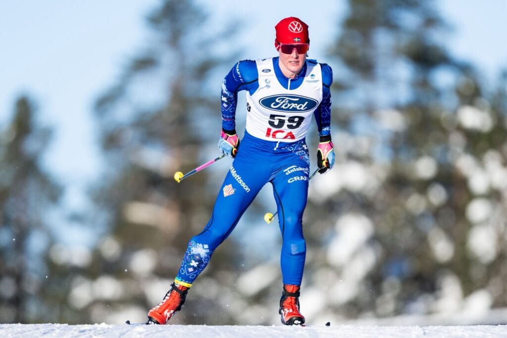 Gabriel Strid, IFK Mora SK, under herrarnas 10 km fristil i Ford Smart Energy Cup den 25 november 2023 i Idre.