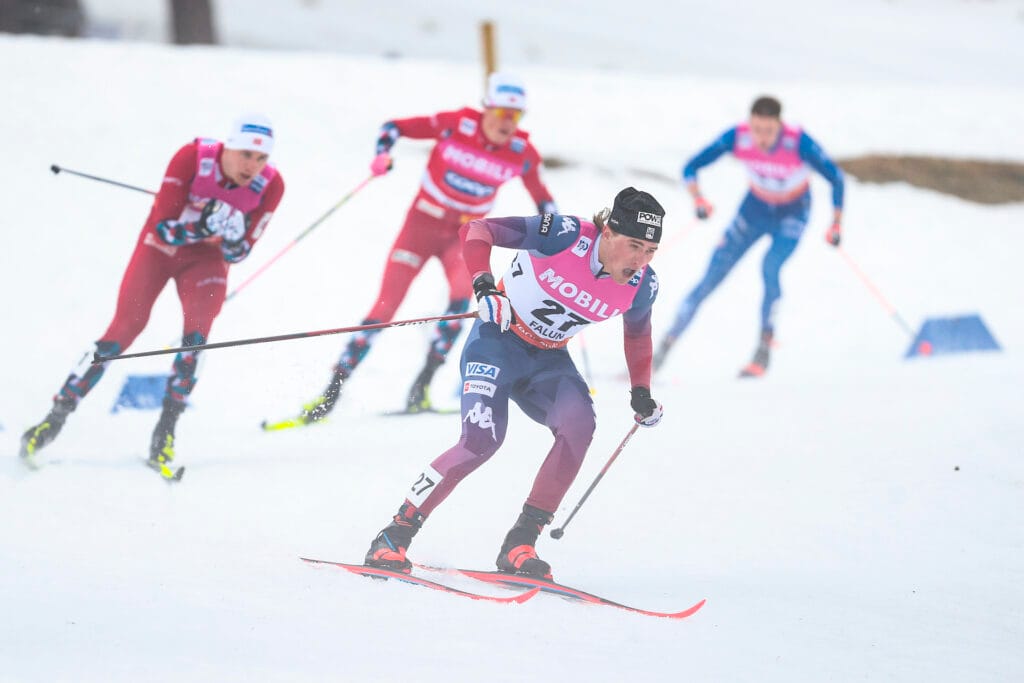 Gus Schumacher (USA) - FIS world cup cross-country, individual sprint, Falun (SWE).