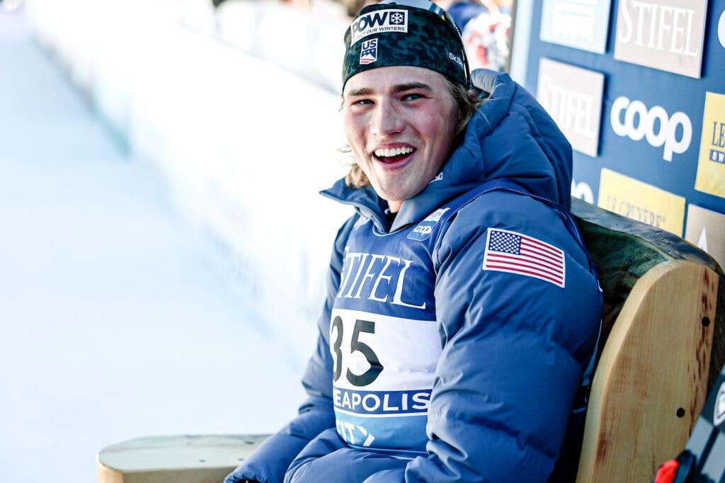 Gus Schumacher (USA) - FIS world cup cross-country, 10km, Minneapolis (USA).