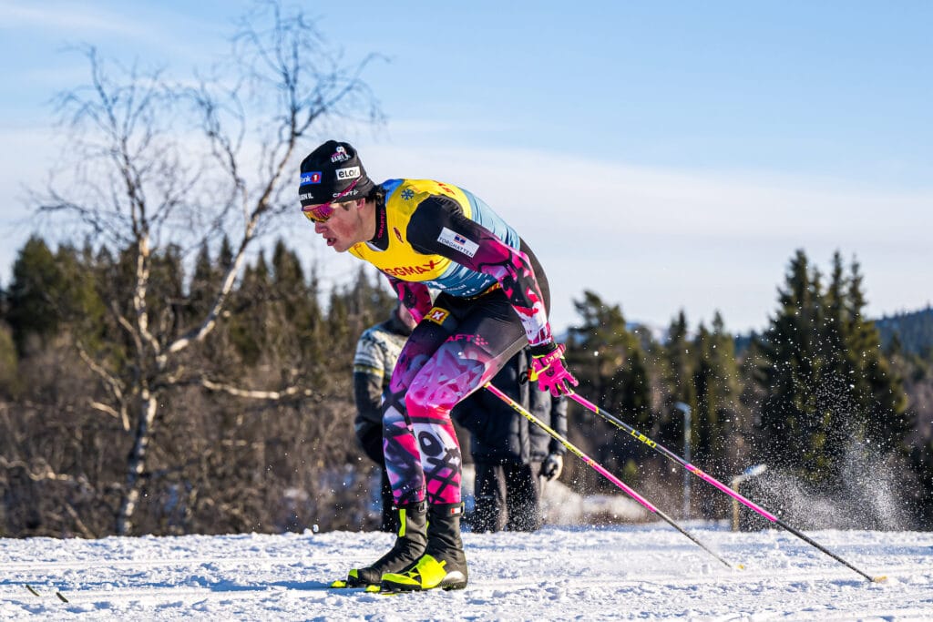 Johannes Høsflot Klæbo of Norway during the men’s cross-country skiing sprint qualification during Beitosprinten 2020 on November 22, 2024 in Beitostølen.
