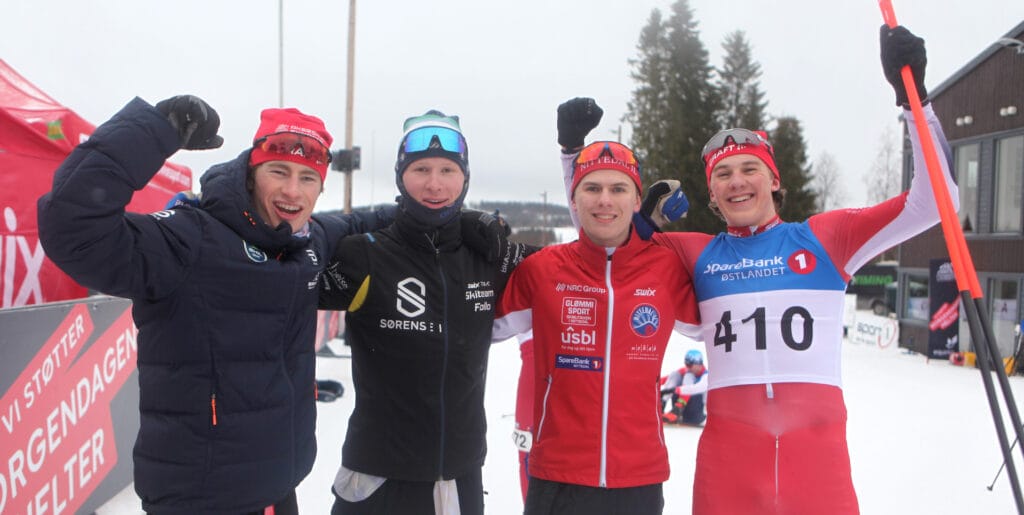 Torjus Magnus Harbo Eskil Skarstein Simen Gløgård Stensrud Filip Skari Akershus stafett Jr NM 2024 Erik Borg
