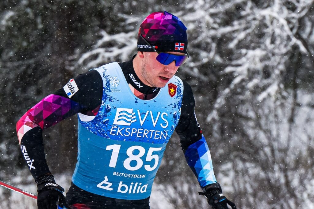 Henrik Dønnestad of Norway competes in the men’s 10 km free technique interval start during Beitosprinten 2024 on November 24, 2024 in Beitostølen.