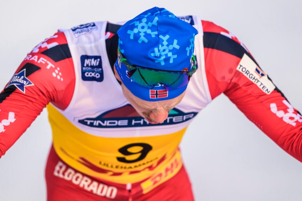 Jan Thomas Jenssen of Norway after the men's cross country skiing skiathlon during the FIS Cross-Country World Cup on December 8, 2024 in Lillehammer.