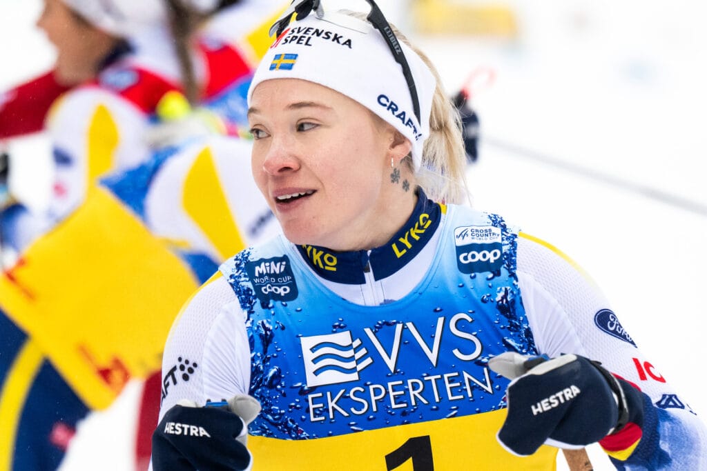 Jonna Sundling of Sweden after competing in women's sprint final during the FIS Cross-Country World Cup on December 7, 2024 in Lillehammer.