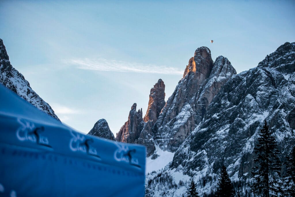 View of the Dolomates before the start - Ski Classics Pustertaler Ski Marathon - Sexten (ITA).