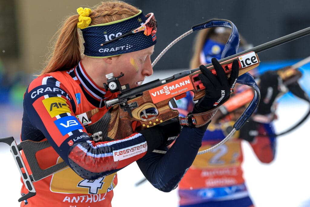 Maren Kirkeeide (NOR) - IBU World Cup Biathlon, relay women, Antholz (ITA).