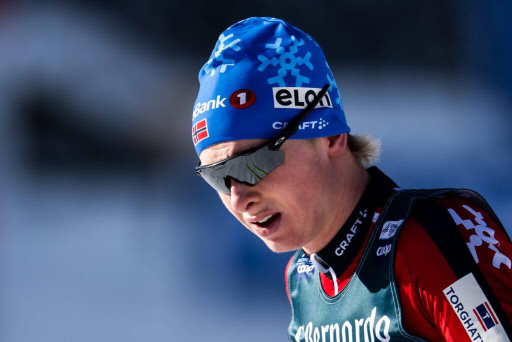 Andreas Fjorden Ree of Norway after men's 10 km interval start free technique during the FIS Cross-Country World Cup on February 2, 2025 in Cogne.