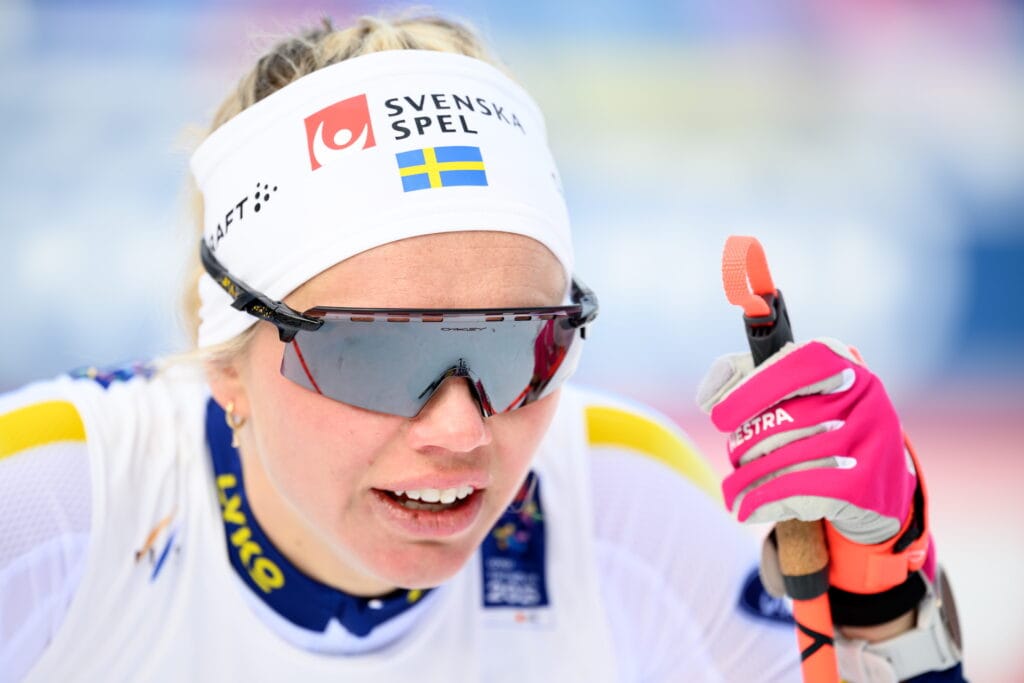 Emma Ribom of Sweden after competing in the women's free technique sprint quarter final during day 2 of the 2025 FIS Nordic Ski World Championships on February 27, 2025 in Trondheim. Foto: Maxim Thore / BILDBYRÅN