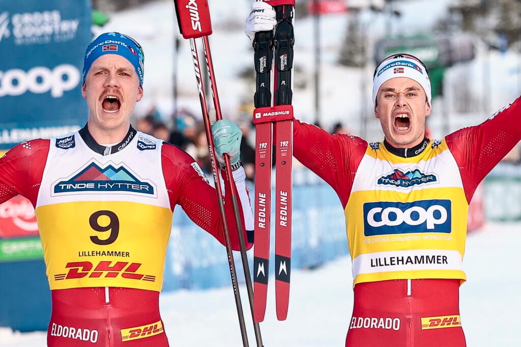 Jan Thomas Jenssen (NOR), Harald Oestberg Amundsen (NOR) WC Lillehammer 2024 Foto Nordic Focus