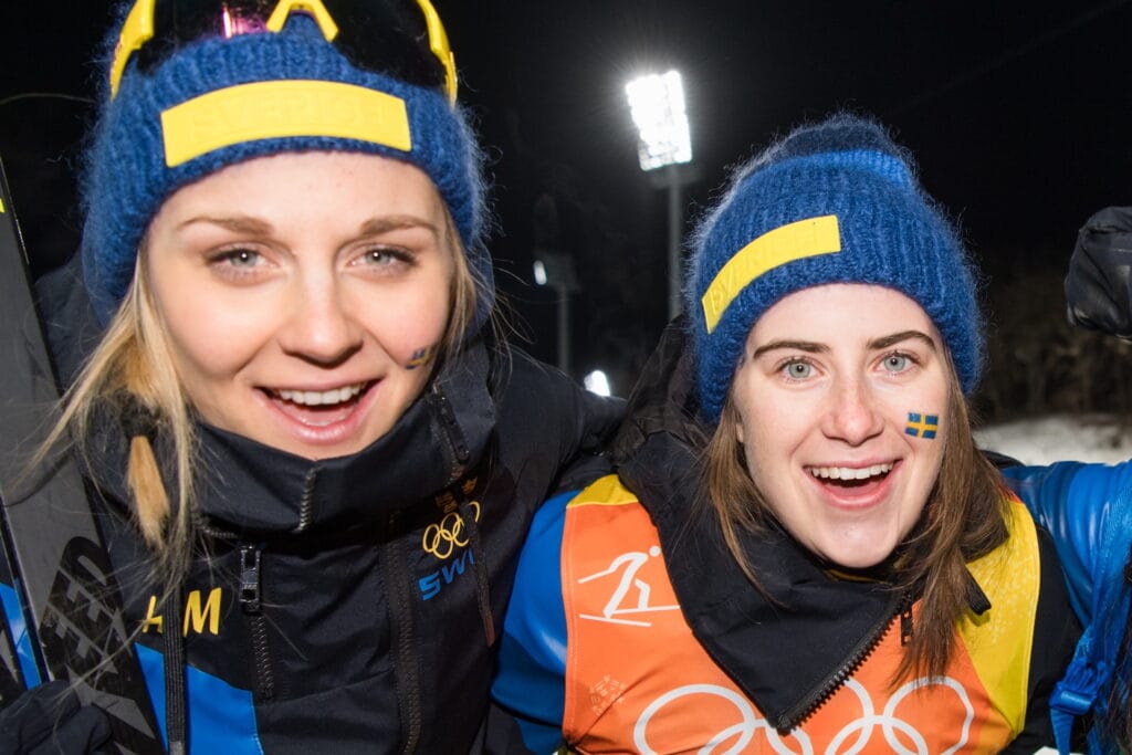 Stina Nilsson , Ebba Andersson Relay OL 2018