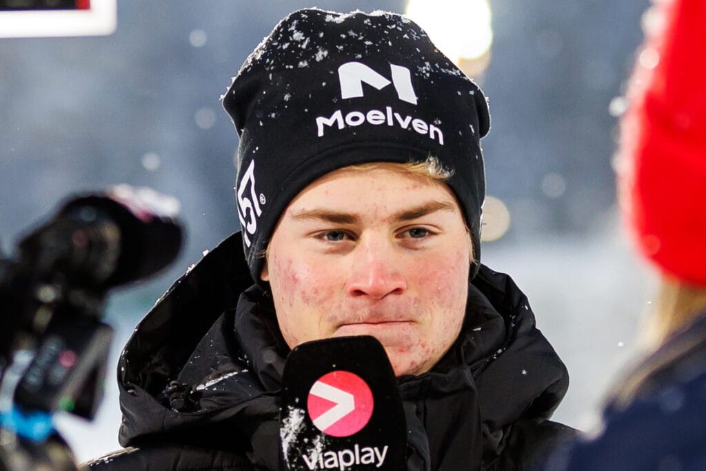 Alvar Myhlback of Sweden during a press conference on December 8, 2023 in Östersund.