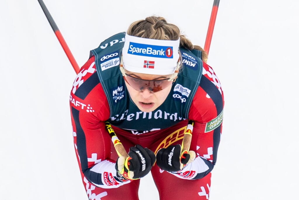 Hedda Østberg Amundsen under verdenscupen i COgne i slutten av januar. Foto Johanna Säll / BILDBYRÅN