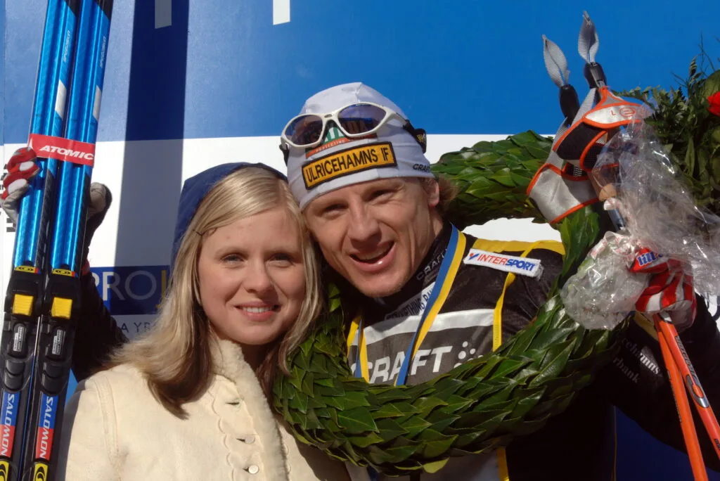 050306 Skidor, Vasaloppet: Kranskullan Eva Lif och Oskar Svärd, Ulricehamn © Bildbyrån - Cop 18