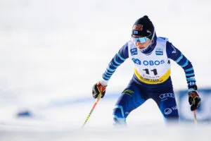 Riitta-Liisa of Finland competes in the Women's Cross Country Skiing 10 km Free Technique during the FIS Cross-Country World Cup on January 29, 2021 in Falun.