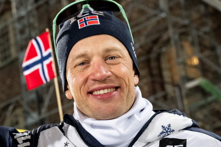Tarjei Bø of Norway after competing in single mixed relay during Skidskyttekampen on March 3, 2025 in Stockholm.