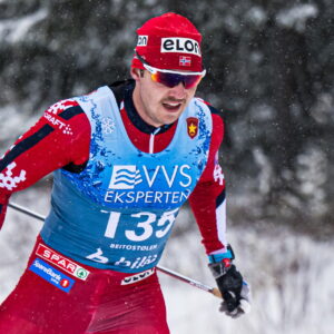 Casper Kvam Grindhagen of Norway competes in the men’s 10 km free technique interval start during Beitosprinten 2024 on November 24, 2024 in Beitostølen.