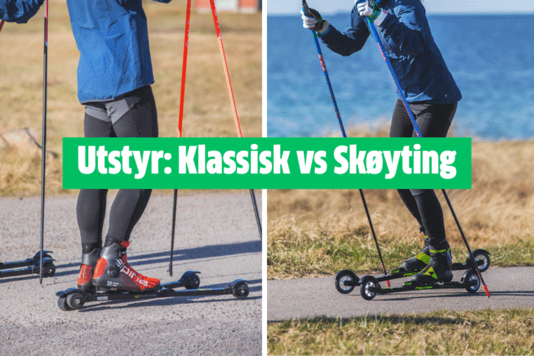 Klassisk- eller skøyterulleski – hva er forskjellen, og hvilke materialer er rulleskiene laget av?