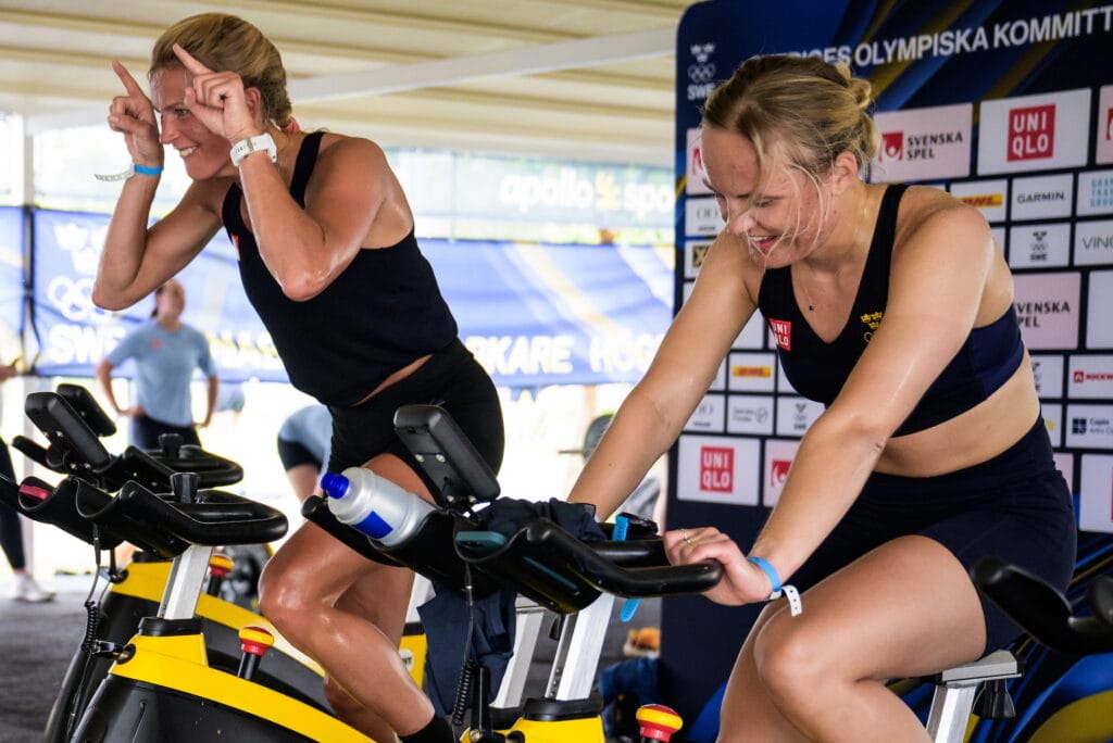 Frida Karlsson and Linn Svahn of Sweden during Olympic Camp, organised by the Swedish Olympic Committee in preparation for the 2026 Milano Cortina Winter Olympic Games on May 12, 2025 in Kolymbari.