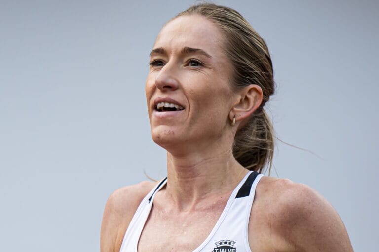 Karoline Bjerkeli Grøvdal of Tjalve competes in women’s 5000 meter during the Norwegian Athletics Championships on June 27, 2024 in Sandnes.
