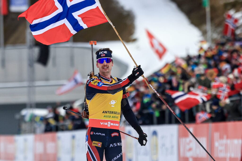 Sturla Holm Lægreid (NOR) - IBU World Cup Biathlon, pursuit men, Antholz (ITA).