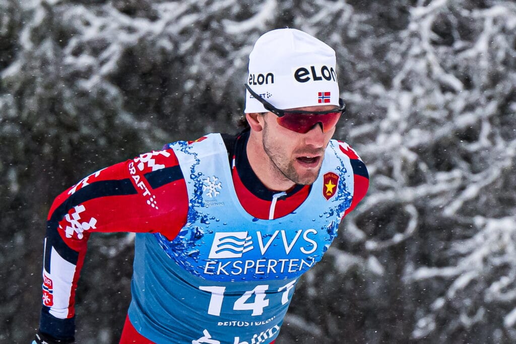 Magnus Øyaas Håbrekke of Norway competes in the men’s 10 km free technique interval start during Beitosprinten 2024 on November 24, 2024 in Beitostølen.