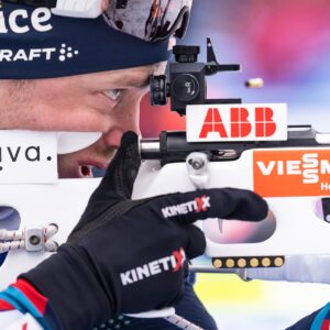 Tarjei Bø of Norway during zeroing ahead of Men's 4x7,5 km Relay during the IBU Biathlon World Championships on February 18, 2023 in Oberhof.