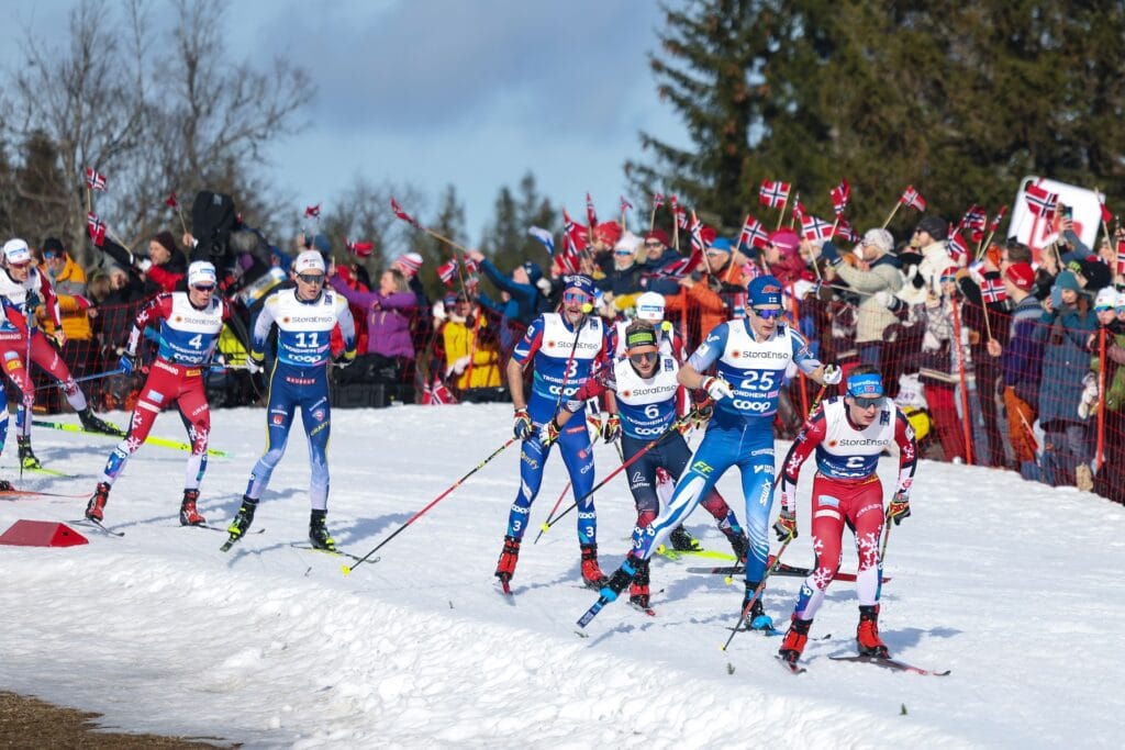 Martin Loewstroem Nyenget (NOR), Remi Lindholm (FIN) and Mika Vermeulen (AUT). Photo: GEPA pictures/ Harald Steiner