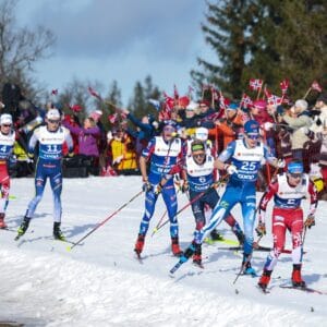 Martin Loewstroem Nyenget (NOR), Remi Lindholm (FIN) and Mika Vermeulen (AUT). Photo: GEPA pictures/ Harald Steiner