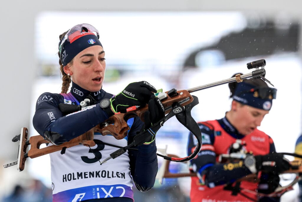 Lisa Vittozzi under verdenscupen i Oslo i fjor, da hun vant verdenscupen sammenlagt. Foto: Manzoni/NordicFocus