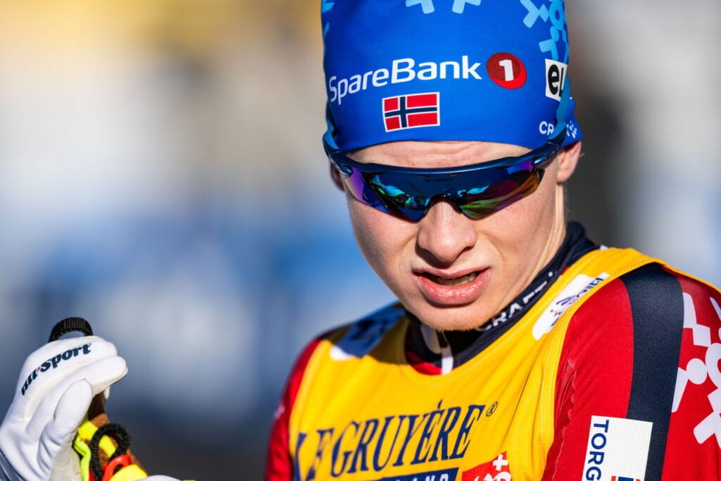 Andreas Fjorden Ree of Norway after competing the men's 20 km individual during day four of Tour de Ski on December 31, 2024 in Toblach.