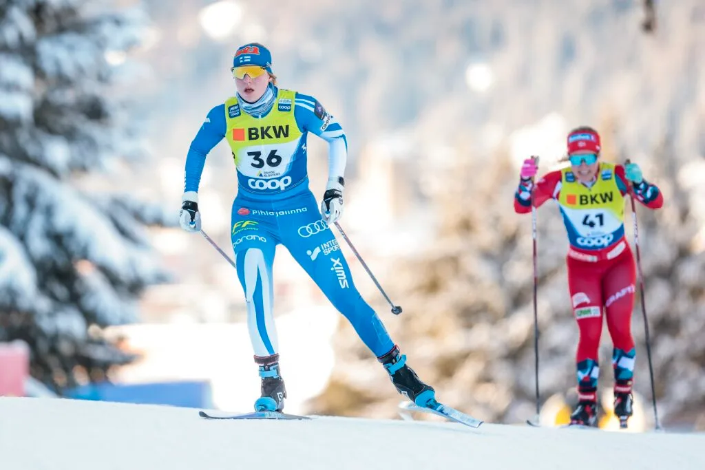 Anni Lindroos gikk karrierens  20km, Davos i desember 2022. Foto: Modica/NordicFocus