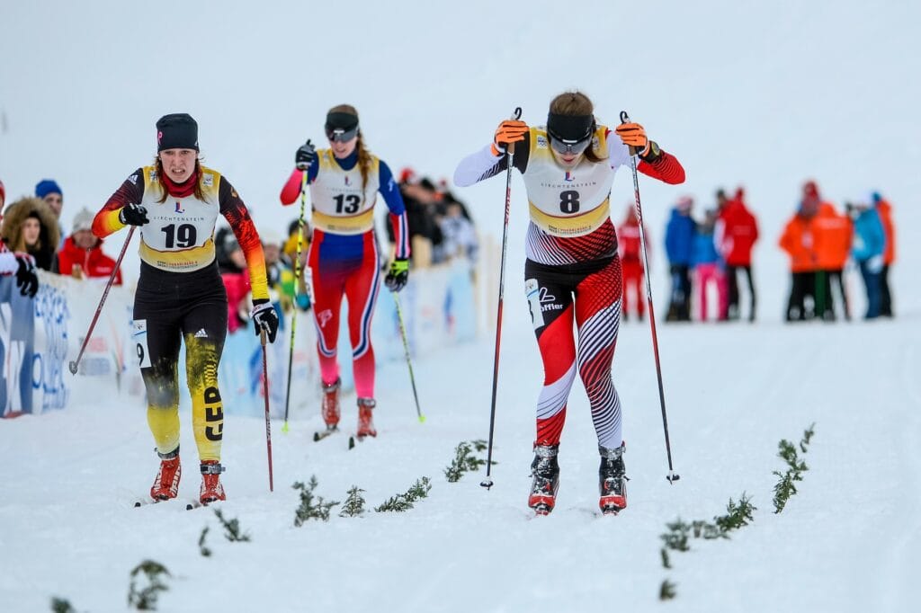 Julie Berg var et stort langrennstalent som junior, log gikk blant annet Ungdoms-OL for Norge i 2015. Foto: GEPA pictures/ Oliver Lerch © Bildbyrån 