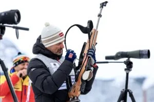 Ilmars Bricis (LAT) coach Team Latvia - IBU World Cup Biathlon, pursuit women, Hochfilzen