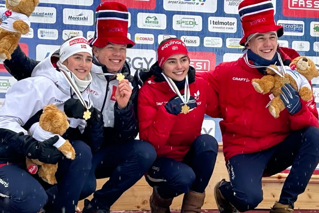 Milla Grosberghaugen Andreassen - Lars Heggen - Hanna Sørbye - filip Skari VM 2025 Privat 